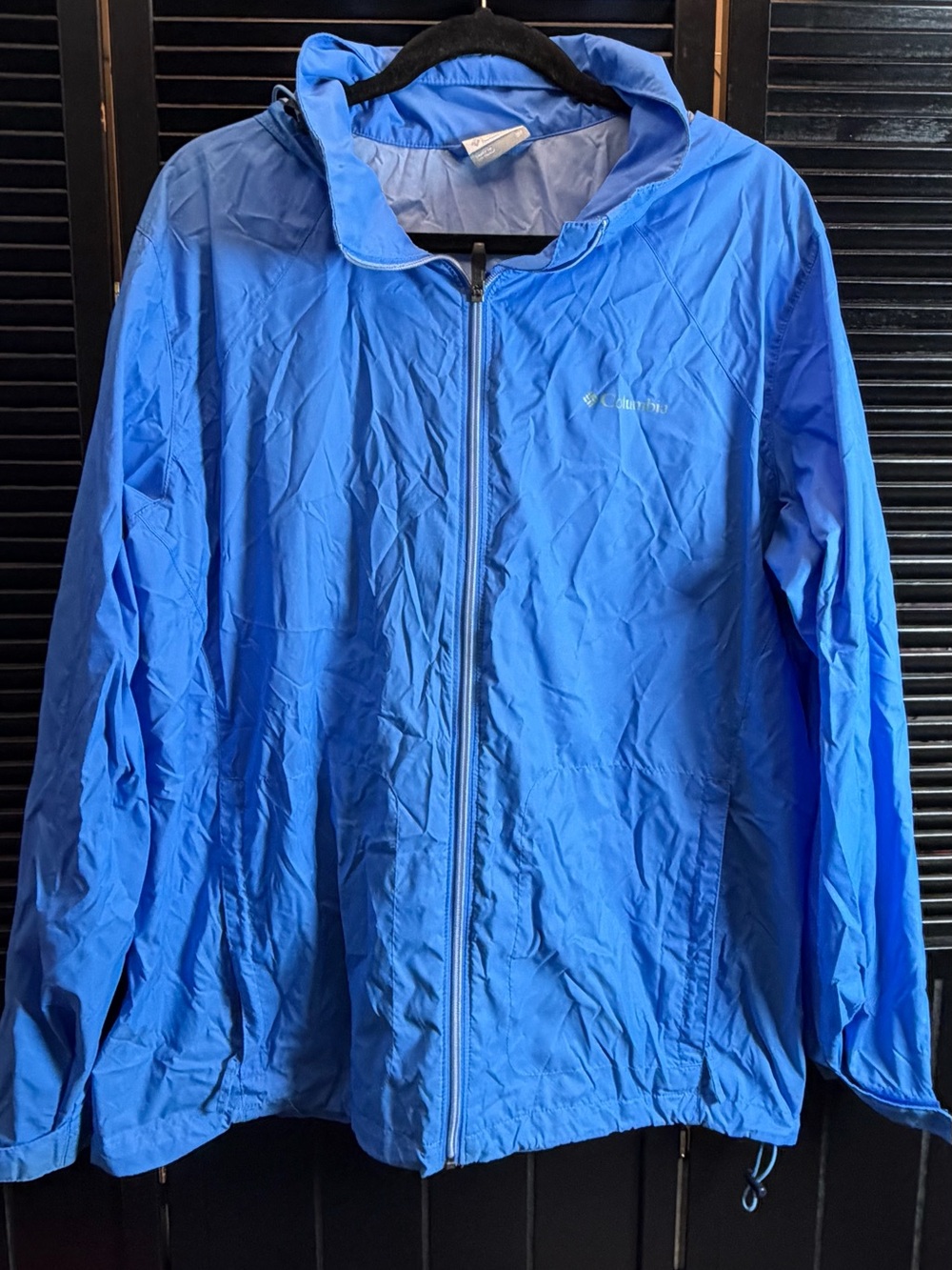 Columbia Bright Blue Kids' Hooded Rain Jacket